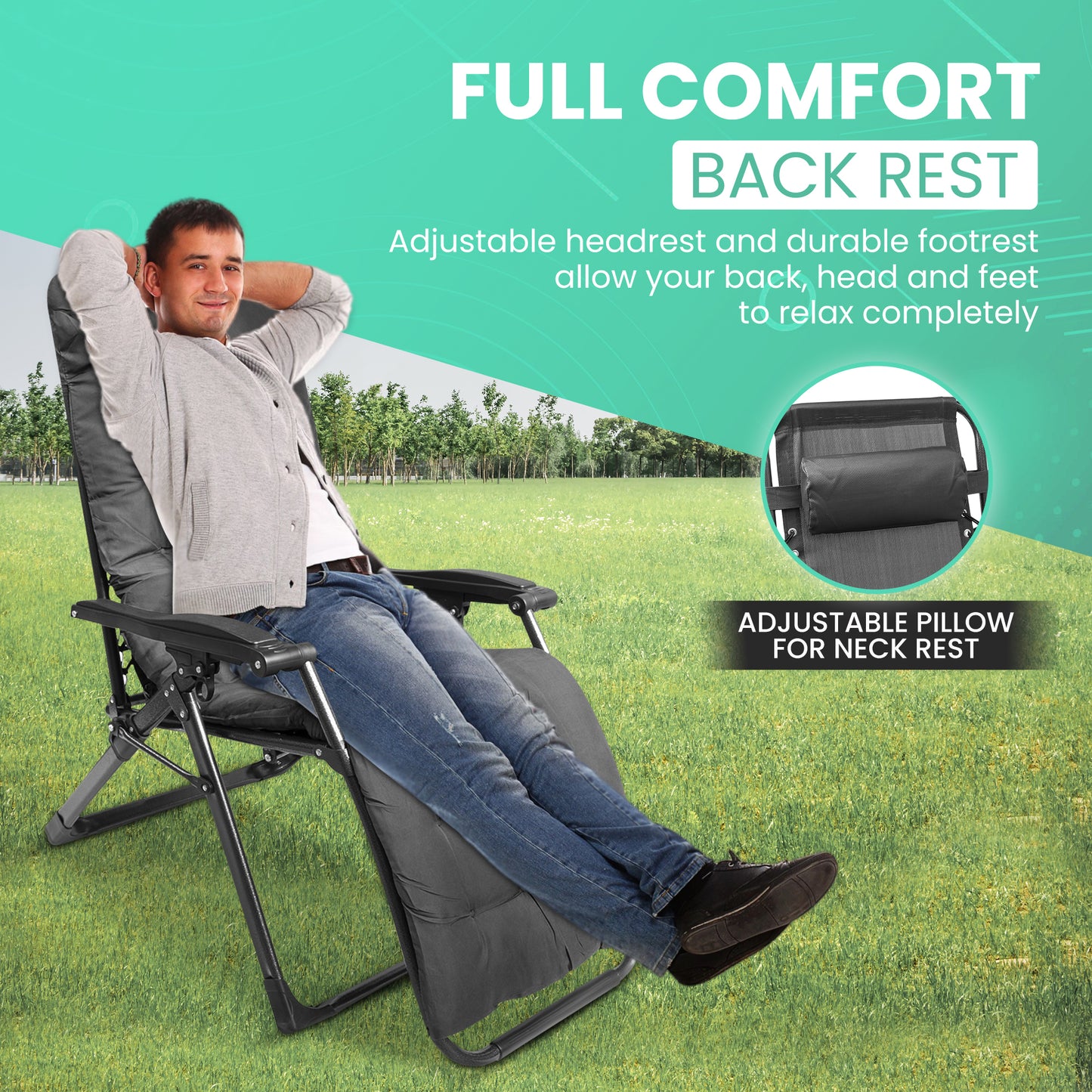 Garden Gravity Chair - Sun Lounger