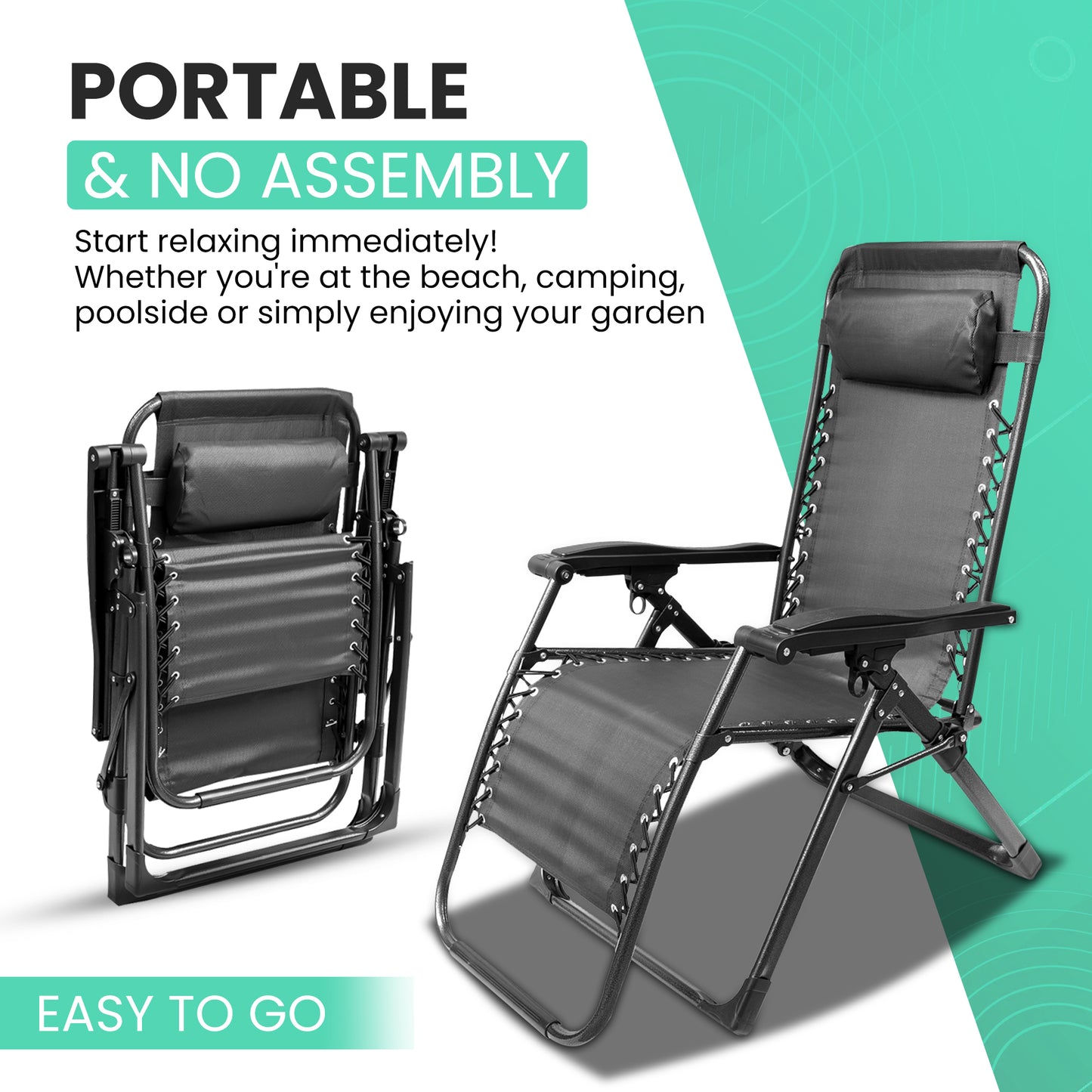 Garden Gravity Chair - Sun Lounger