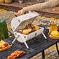 Portable BBQ Barrel – Double-Sided Foldable Charcoal Grill with Lid, Lightweight Design, Dual Vents, Perfect for Camping