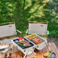Portable BBQ Barrel – Double-Sided Foldable Charcoal Grill with Lid, Lightweight Design, Dual Vents, Perfect for Camping