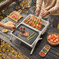 Portable BBQ Barrel – Double-Sided Foldable Charcoal Grill with Lid, Lightweight Design, Dual Vents, Perfect for Camping