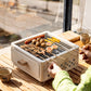 Portable Metal BBQ Grill with Charcoal Tray – Tabletop Charcoal Barbecue, Sleek Modern Design, Well-Ventilated, Lightweight