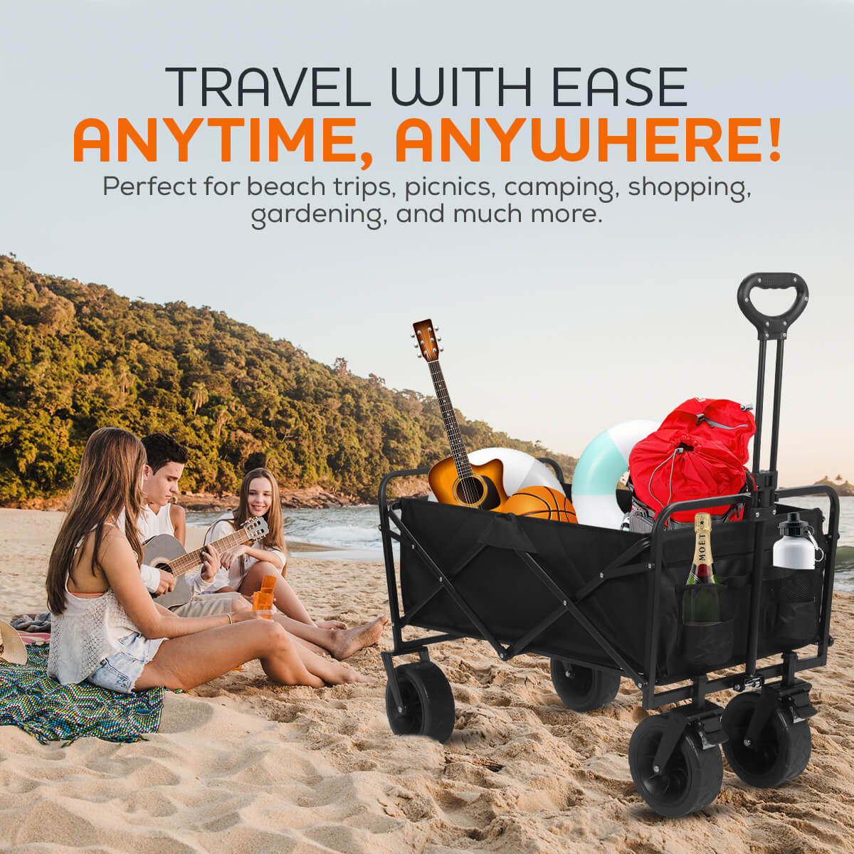 Folding Beach Wagon Trolley